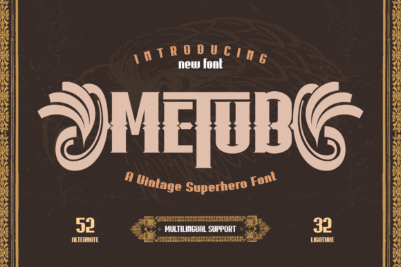 Metub: The Vintage-Modern Display Font for Editorial Design