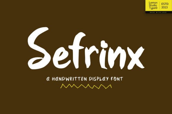 Sefrinx: A Modern Display Font for Editorial Design