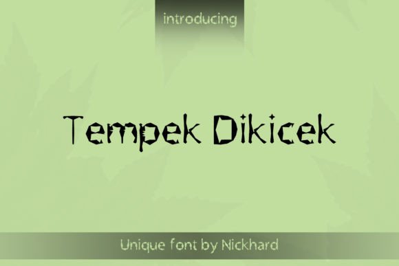 Tempek Dikicek: The Quirky Display Font for Handmade Labels and Shop Branding
